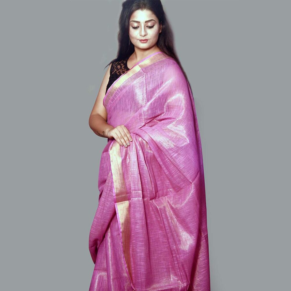 Cotton Tissue Saree - Image 3