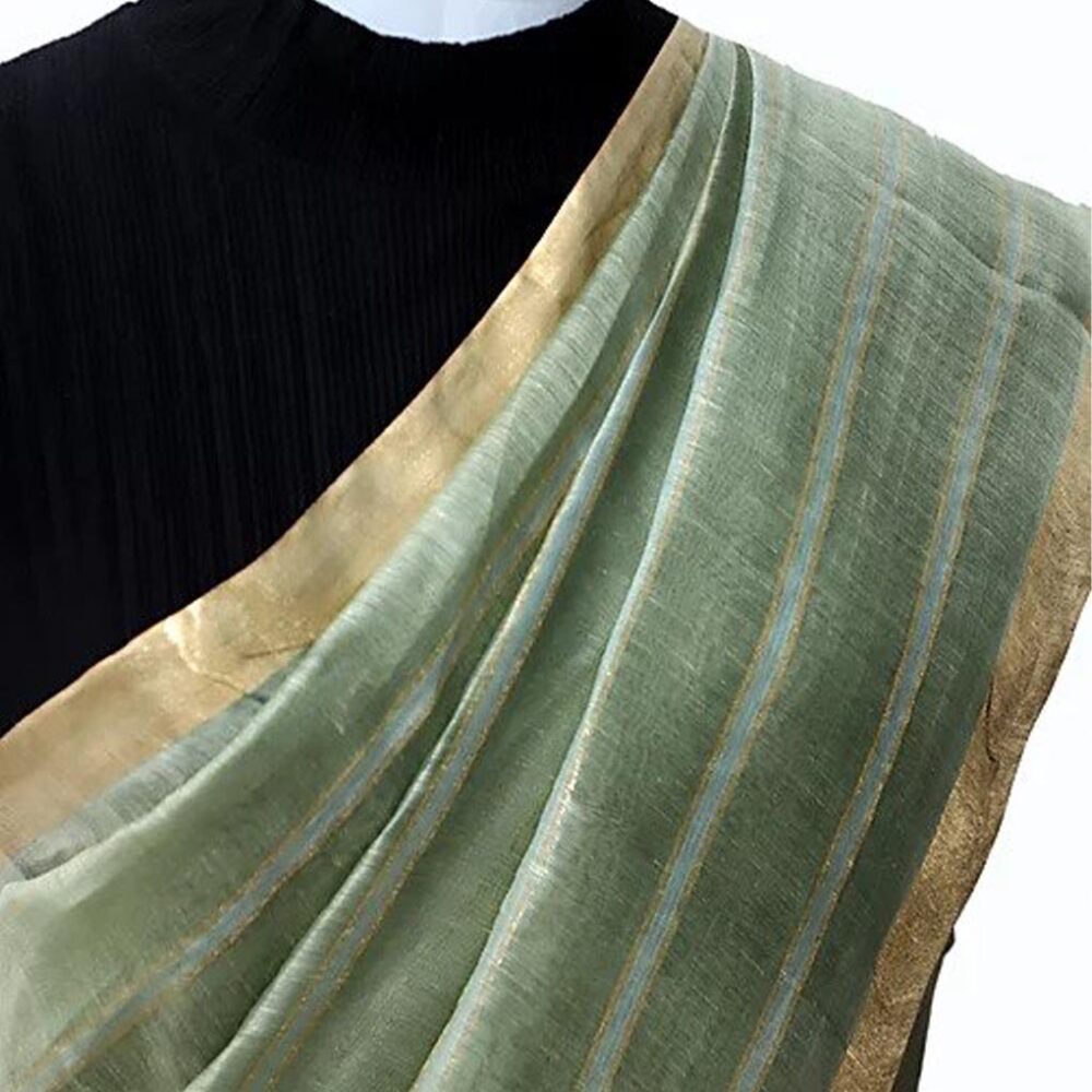 Fern Summer Stripe Saree - Image 3