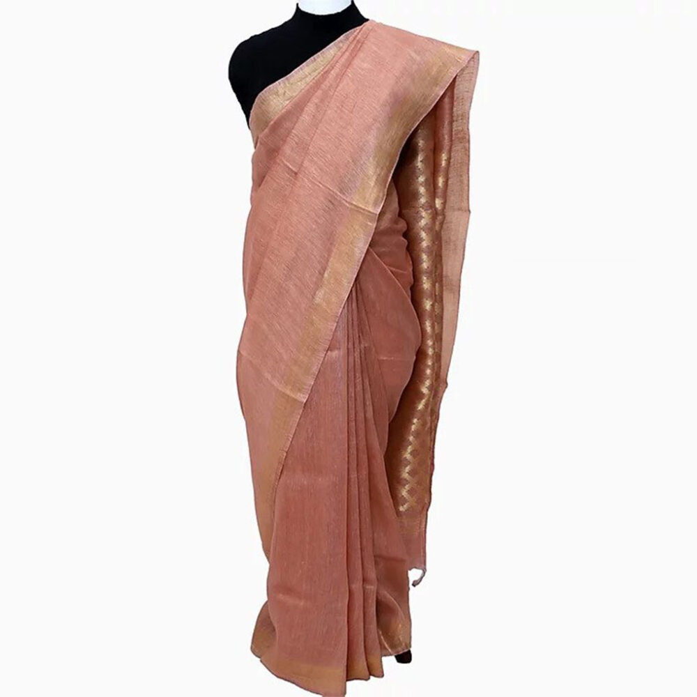 Handloom Melon Zari Saree
