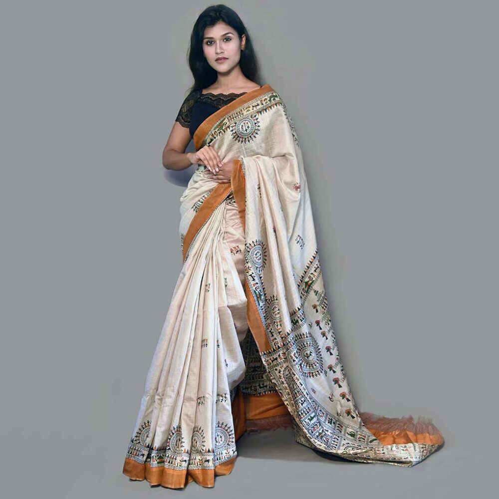 Handloom Warli Silk Saree
