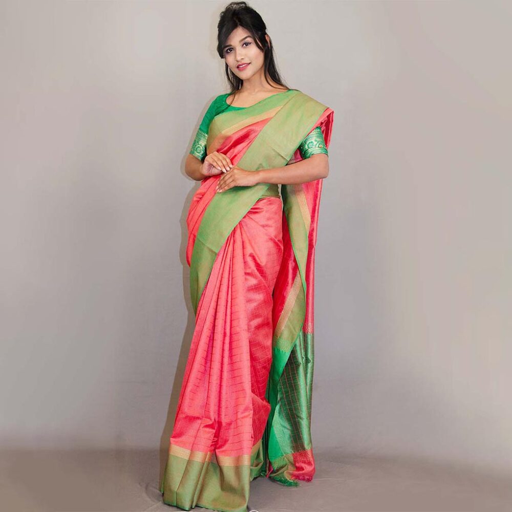 Handloom Silk Madhubani Saree - Image 2