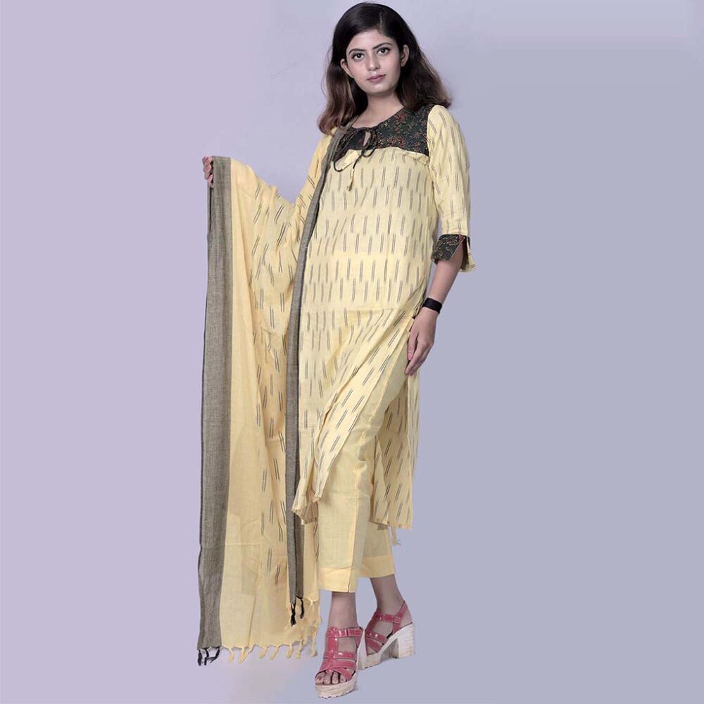 Handloom Mix Match Kurti - Image 2