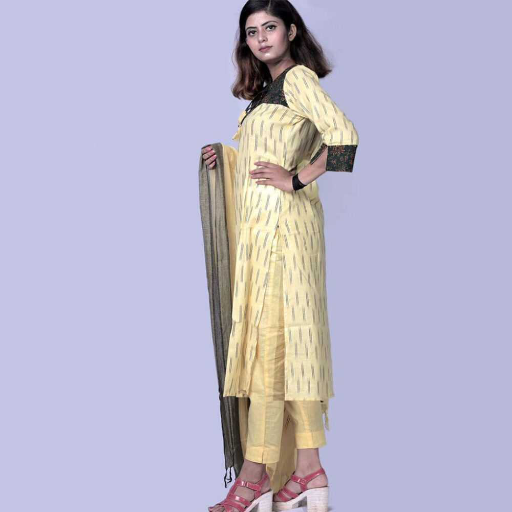 Handloom Mix Match Kurti - Image 3