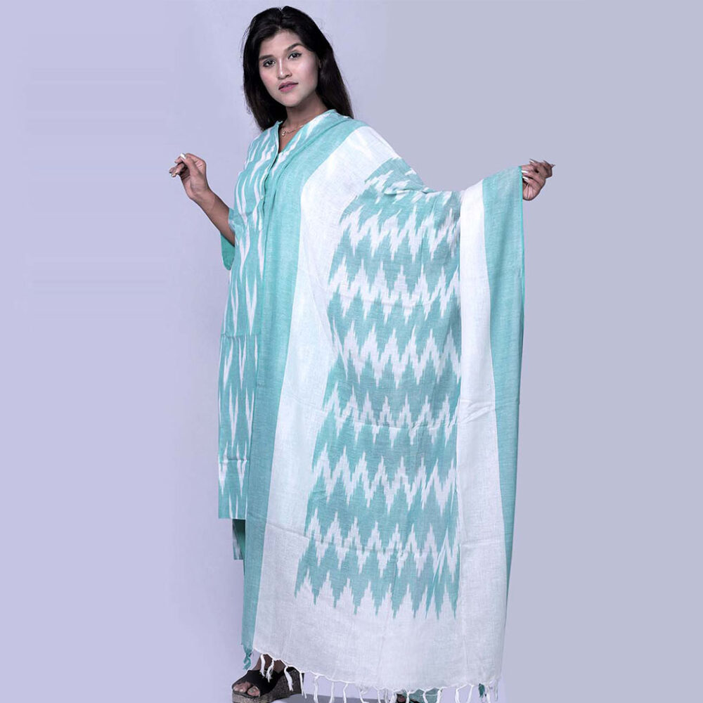 Mint Ikat Kurti Set - Image 3