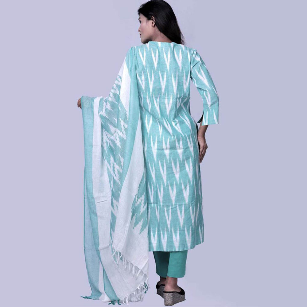 Mint Ikat Kurti Set - Image 4