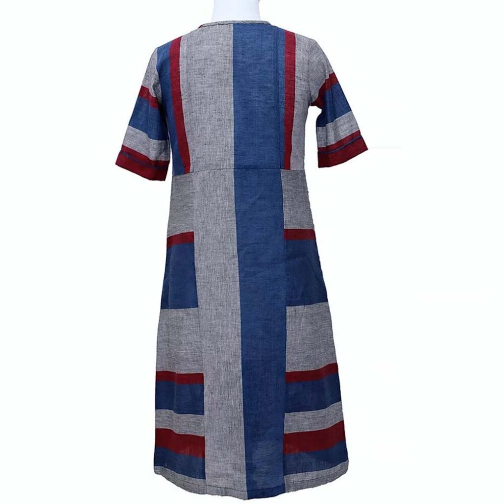 Handloom Nautical Stripe Shift Dress - Image 2
