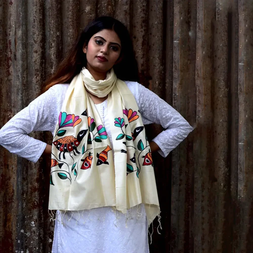 Silk Sohrai Fish Stole - Image 2