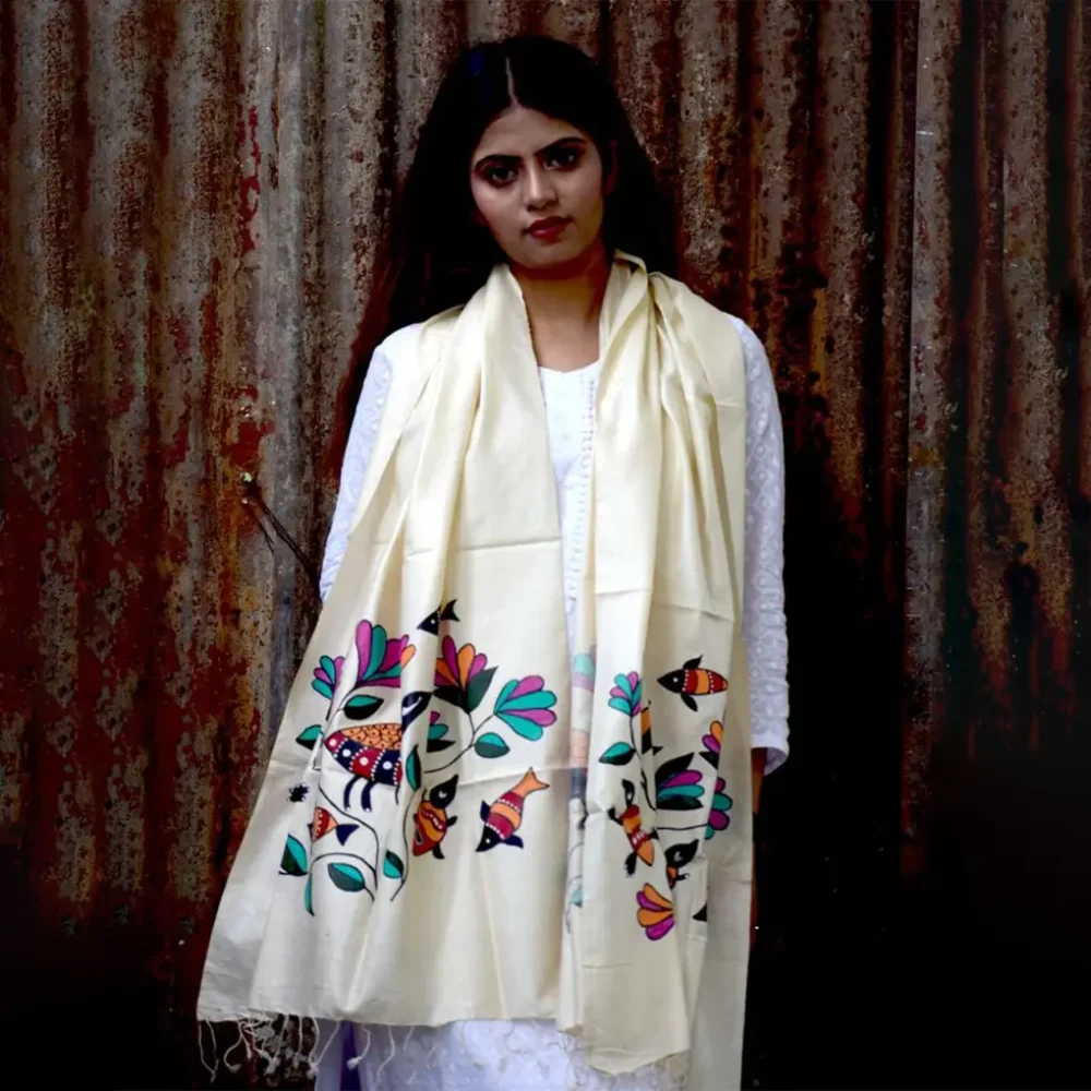 Silk Sohrai Fish Stole - Image 3
