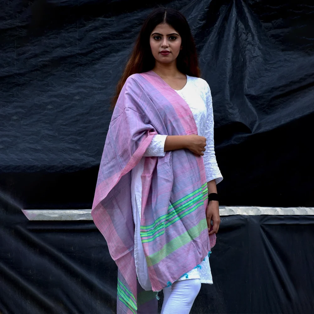 Silk Color Blocked Stole