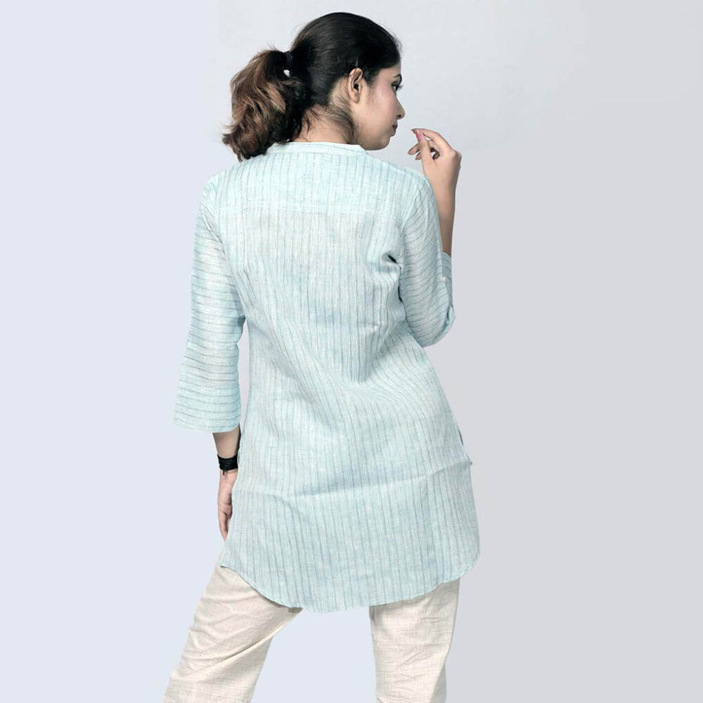 Handloom Stripe Pocket Shirt - Image 4