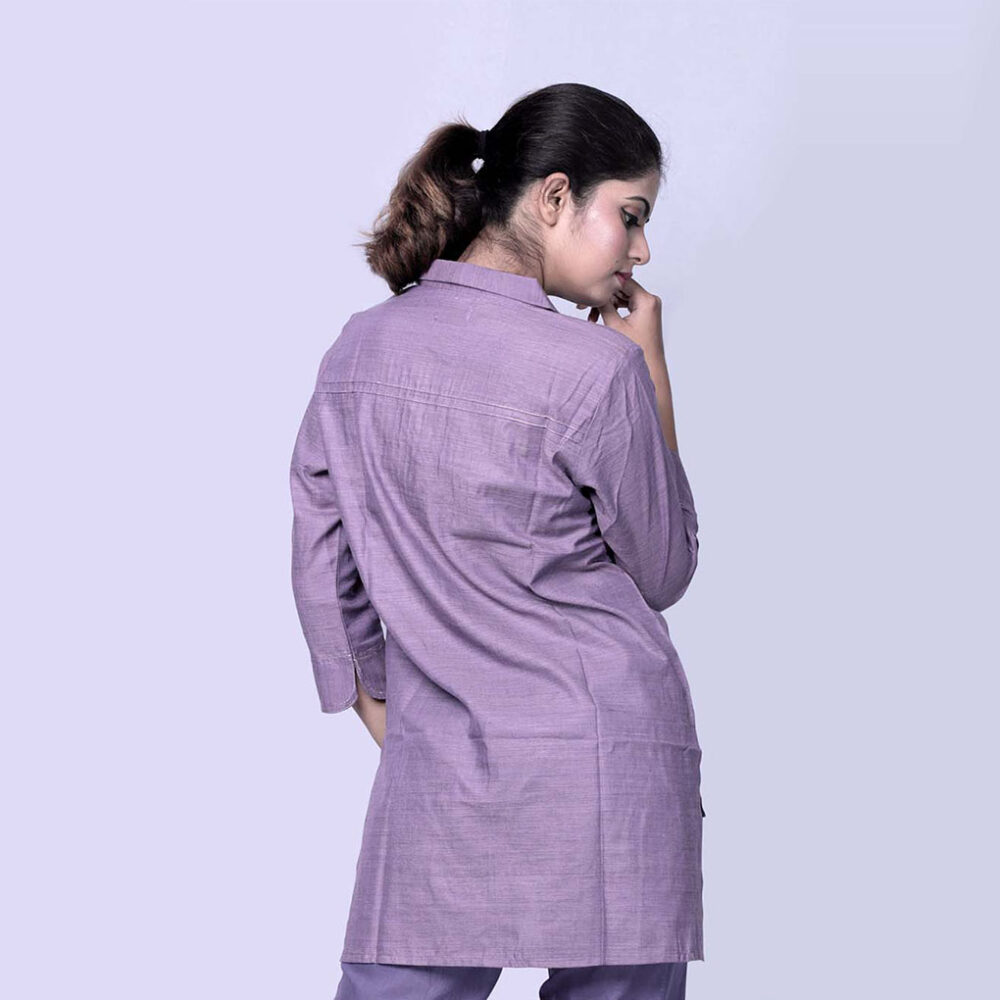 Pintuck Shirt Collar Top - Image 4